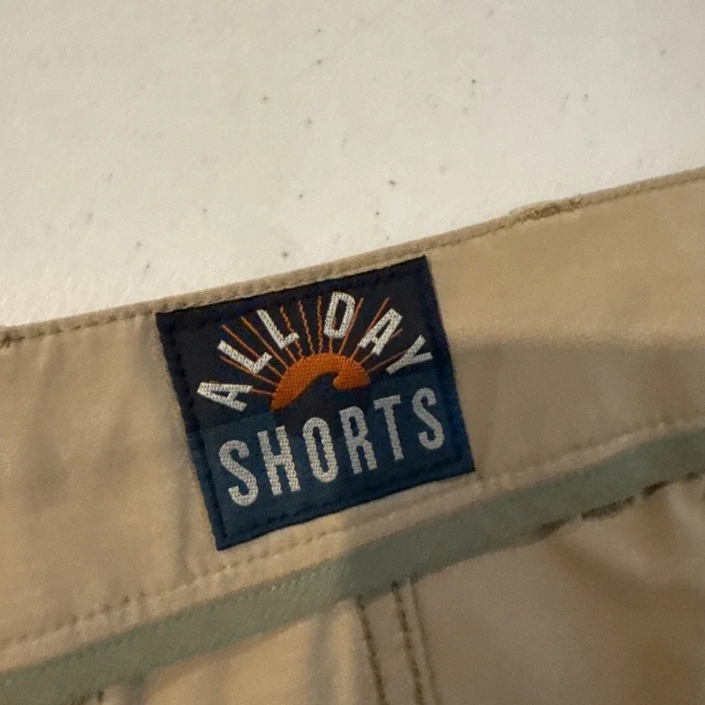 Faherty All Day Shorts Drawstring Men's 38 Beige Stretch 9